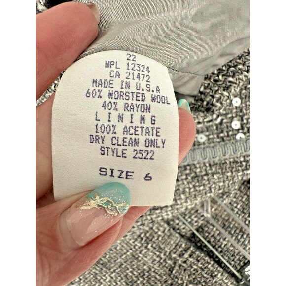 Gorgeous Vintage Howard Wolf Classic Tweed Sequined Vest 6 Matching Trousers 4 - Picture 12 of 16